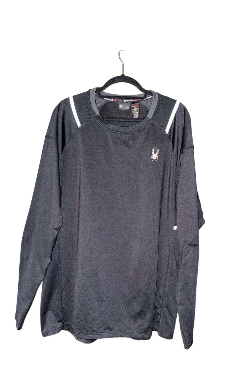Spyder Active Long Sleeve Shirt Size XL Black Athletic Pullover